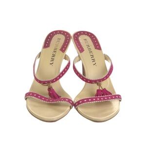 Burberry heeled slide sandal